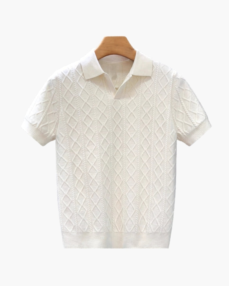 Polo Signature em Tricô Texturizado